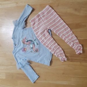 Mud Pie Blue Mermaid seahorse print top